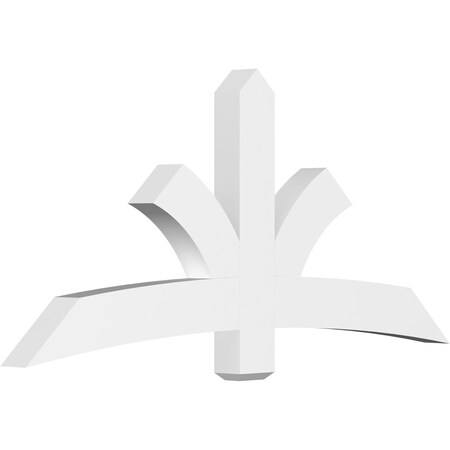 Ekena Millwork Davenport Architectural Grade PVC Gable Bracket, 72"W x 33"H x 4"D x 6"F, 11/12 Pitch GBP072X33X0406DAV00